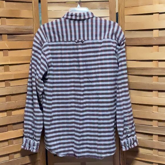 Columbia Casual Red Brown Gray Button Down Flannel Cotton Shirt Men XL Camping - Picture 2 of 8